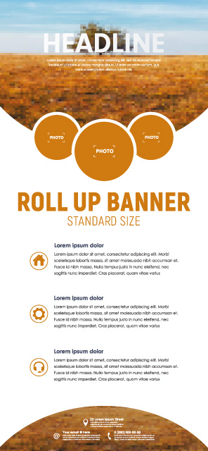 Roll Up Banner Mockup 100x215cm Roll Up
