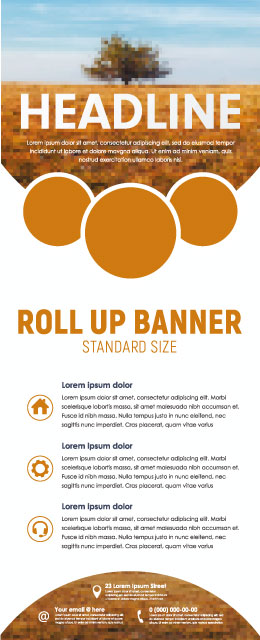 Roll up banner mockup - 80x200cm - Roll-up